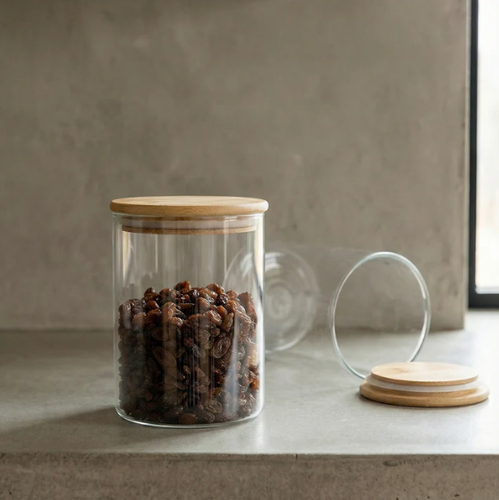 BlackCarrot Lead-Free Glass Storage Jar Set of 2 | Airtight Containers (800ml Each).png