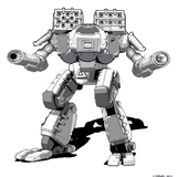 WLD CA1 WildCat BattleMech (BoTH) Black &amp; White