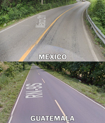 Mexico vs Guatemala, road lines.jpg