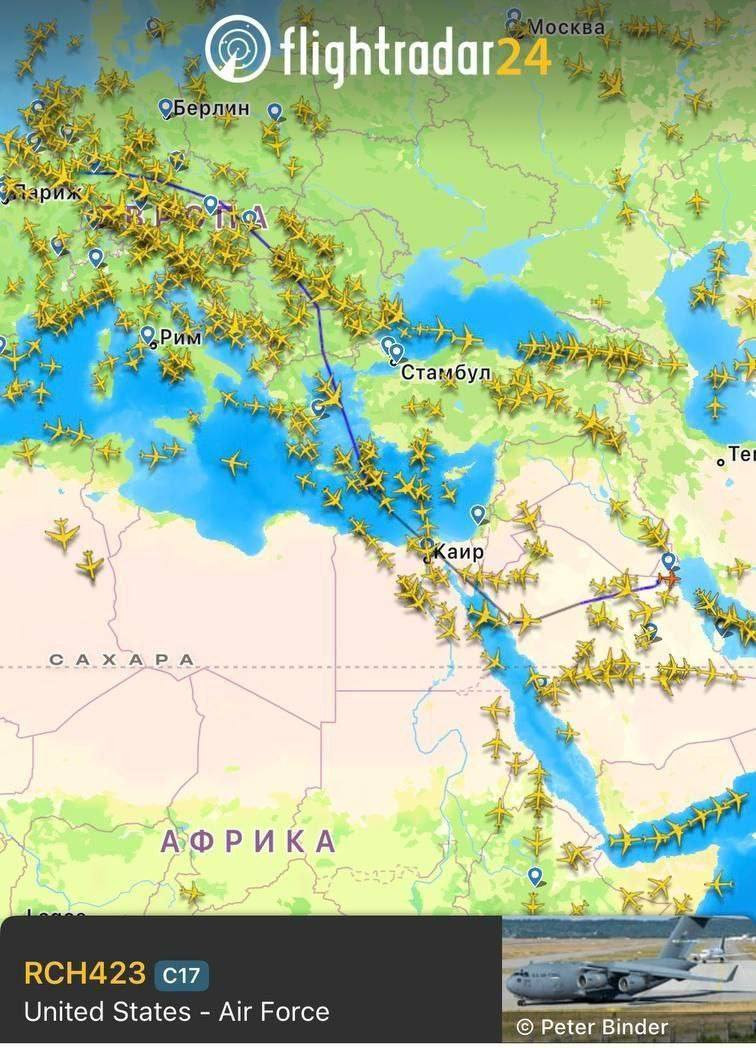 الولايات المتحدة تواصل نقل الذخيرة والمعدات الحربية إلى الشرق الأوسط....