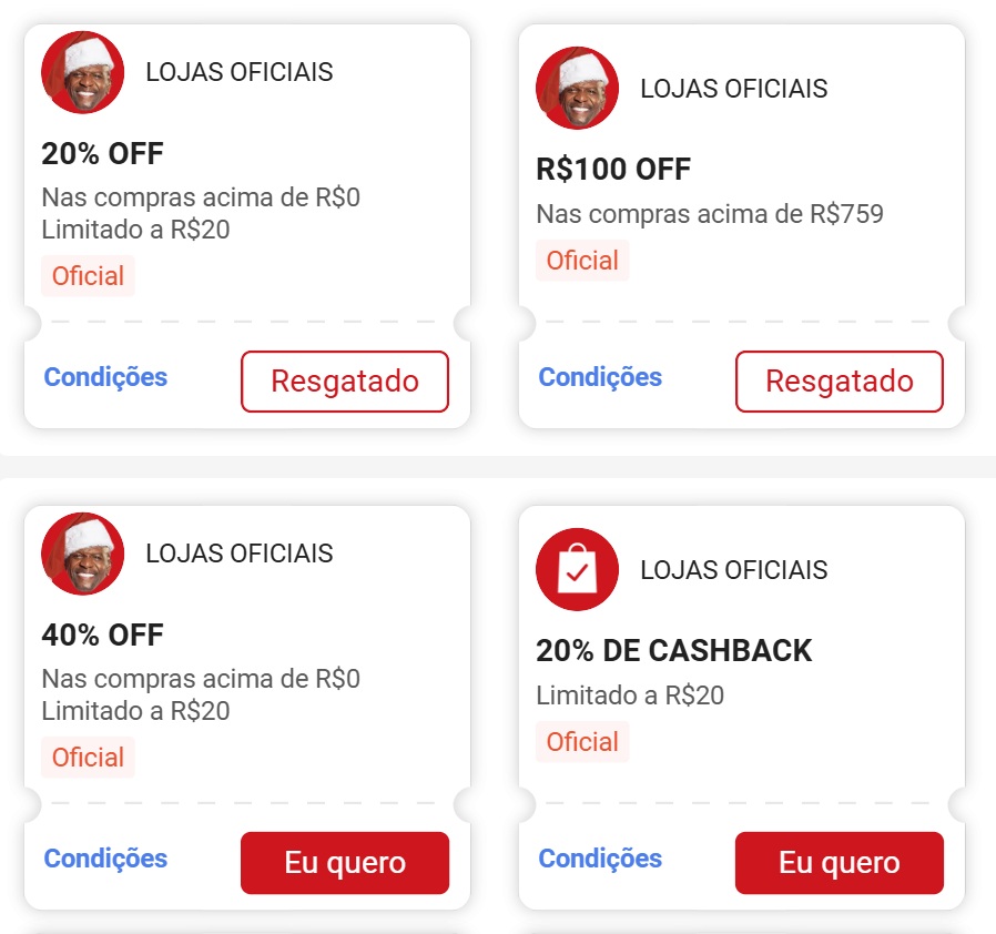 Cupons Shopee, para resgatar na pagina