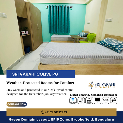 Stay warm this season with leak-proof, weather ready rooms at Sri Varahi Colive PG..png