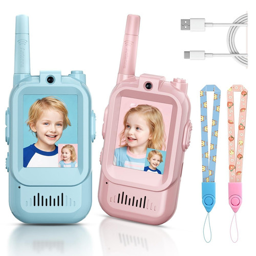 kids video walkie talkie toy 4 voice changing effects adjustable volume abs material for 4 6 years.jpg
