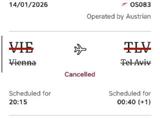 إلغاء رحلات "أوستريان إيرلاينز" اليومية إلى إسرائيل...