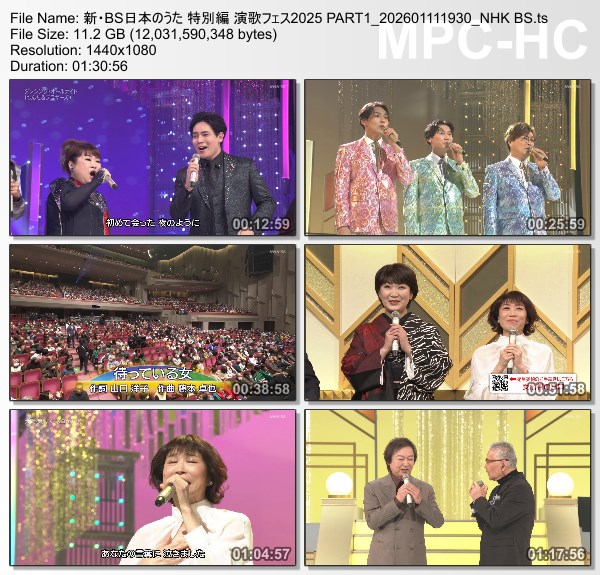 [TV-Variety] 新・ＢＳ日本のうた – 2026.01.11