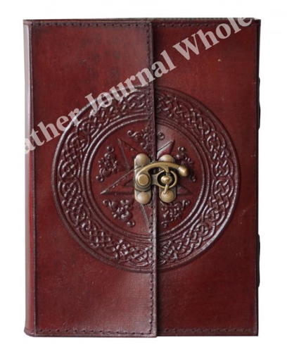 Pentagram Embossed Leather Journal Notebook & Sketchbook.png