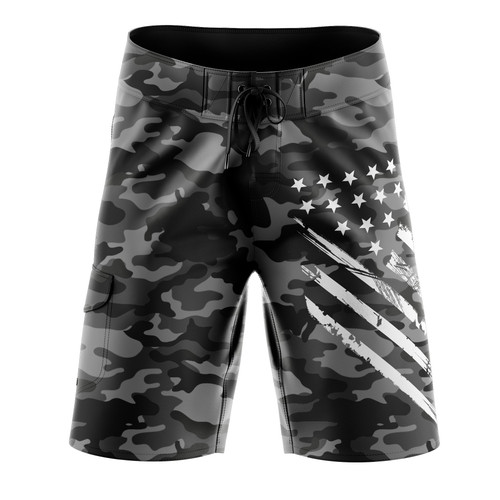 3 Board Shorts Front White crest black camo.jpg