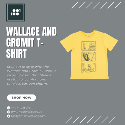 Wallace and Gromit T-shirt - Weare1of100.png