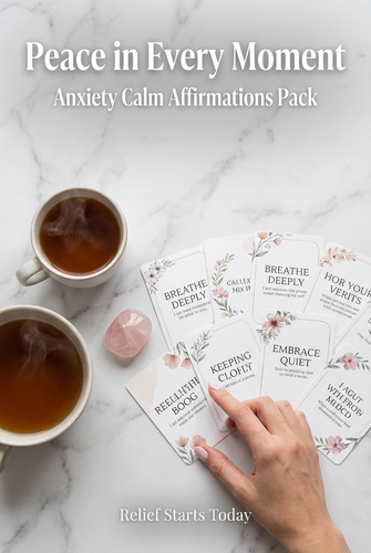 Zainab Lunje Flat lay with depth of printable affirmation cards fanned on marb 8154678f d17a 4a6b ac.png