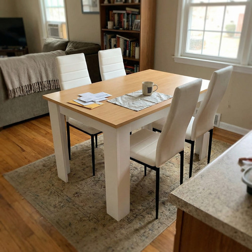 This 4 seater dining table and chairs is ideal for my bright kitchen-diner.jpg