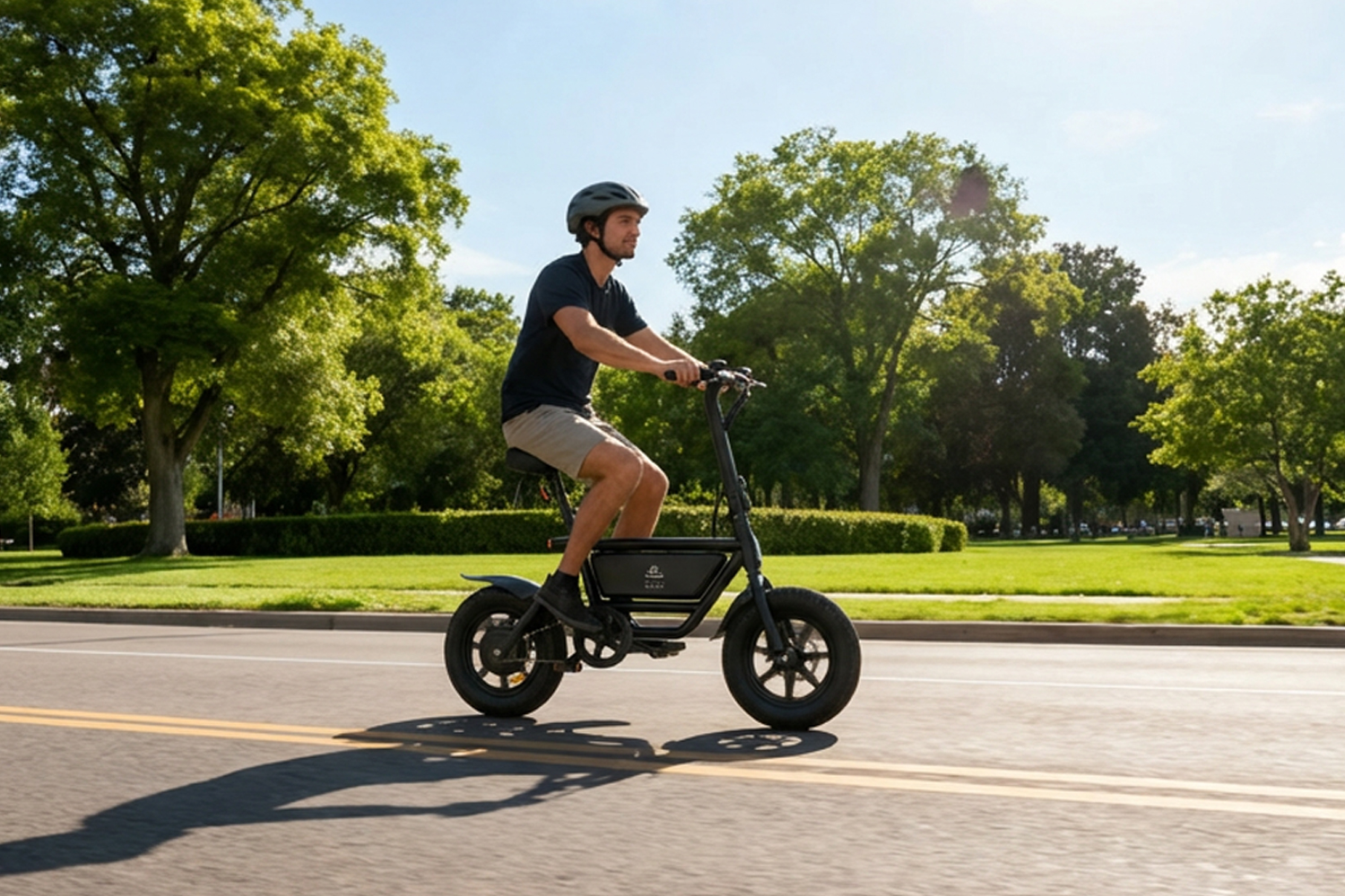A view of the V-Cruiser's handlebars and controls.