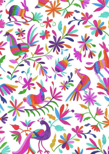Menú de bodas con patrones artesanales en azul con blanco (1).png