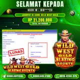 JP WILD WEST GOLD 21 JT DI BAYAR LUNAS !!