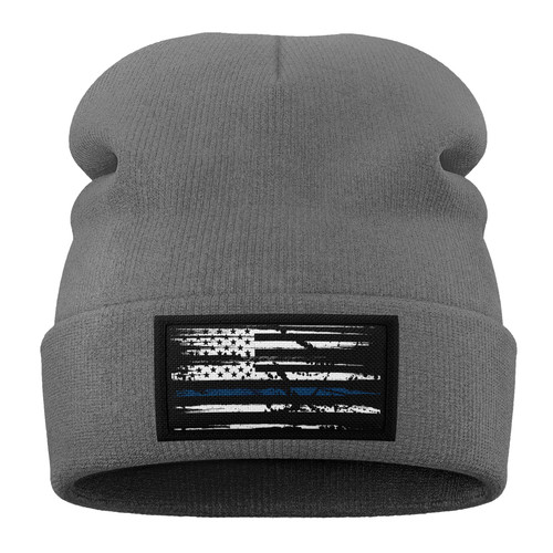 1Beanie Front BlueLineFlagcopy.jpg