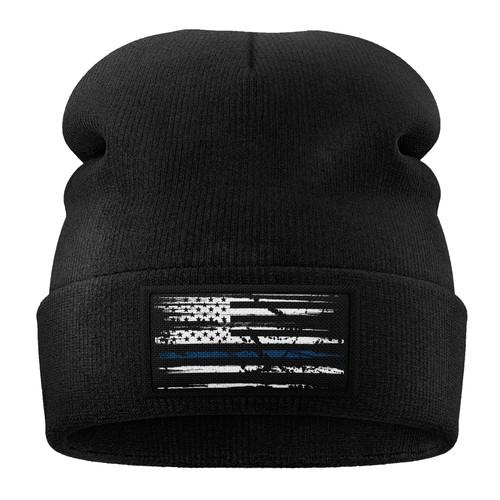 1 Beanie Front Blue Line Flag copy.jpg