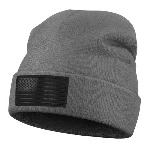 2 Beanie Side Gray Brown Leather Flag Patch.jpg