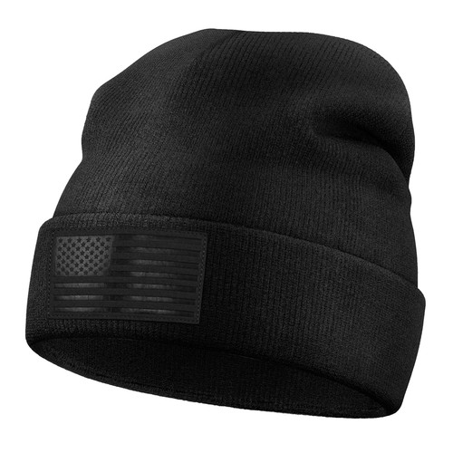 2 Beanie Side Black Brown Leather Flag Patch.jpg