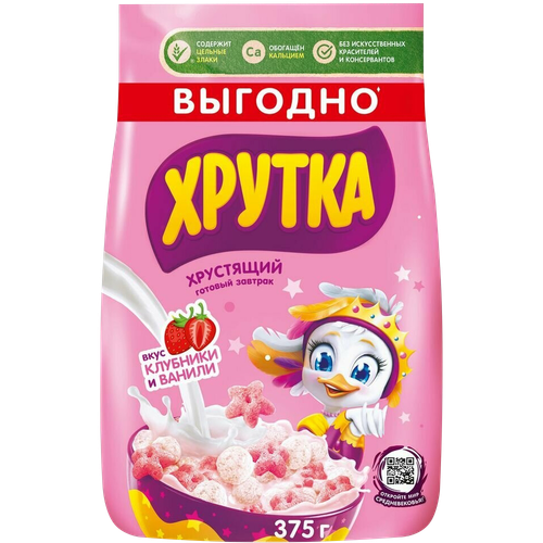 4600680029382 392224 ХЛОПЬЯ ХРУТКА КЛУБНИКА ВАНИЛЬ 375Г ПАК.png