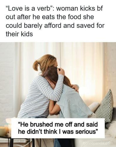 struggling woman boyfriend eating leftover.jpg