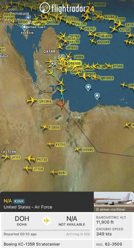 مصادر عبرية: أربع رحلات جوية أمريكية تغادر قطر في هذه الأثناء....