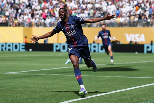 EAST RUTHERFORD, NEW JERSEY - JULY 09: Ousmane Dembele #10 of Paris Saint-Germain celebrates scoring.jpg