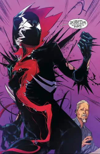 with gwens power coming from a symbiote in the comics we v0 g0p3t1ja2a7b1