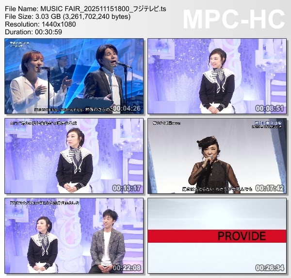 [TV-Variety] MUSIC FAIR – 2025.11.15