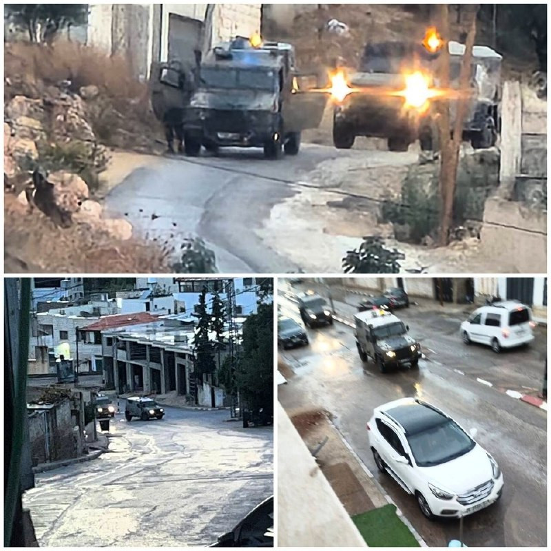 وسط مواجهات مع الشبان، الاحتلال يرسل تعزيزات إضافية لقواته في بلدة بيت فوريك، شرق نابلس....