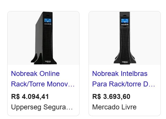Nobreak Online Rack Torre DNB 1.5kVA 220v RT G2 Preto Intelbras