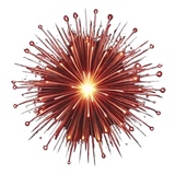 Dynamic firework explosion effect isolated on transparent background for celebratory visuals Premium.png