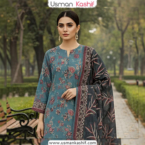 CHAM CHAM-VL08-DE12 | Chamki Khaddar Printed Shirt with Allover Printed Dupatta.1