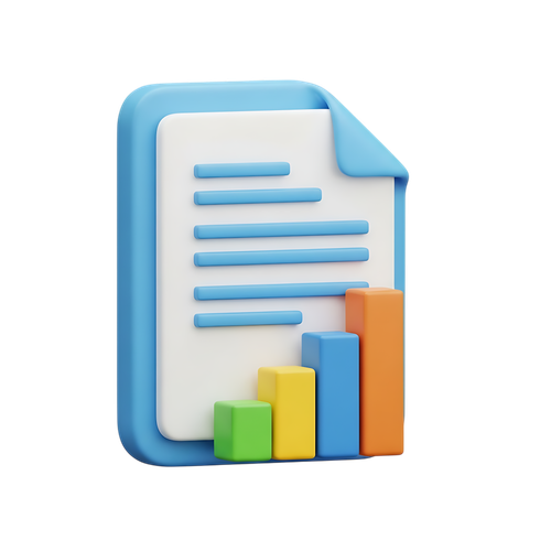vecteezy 3d icon of a document with a bar chart and financial data 70056700.png