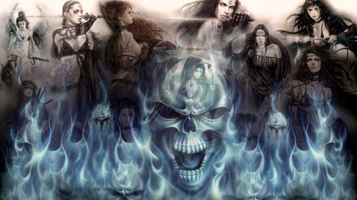 HD wallpaper sexy devils fire fantasy flames gothic dark skull sexy women.jpg
