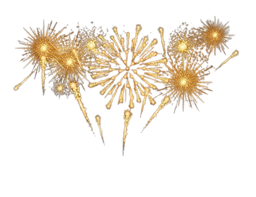 PNG Yellow Fireworks New Year Celebration removebg preview.png