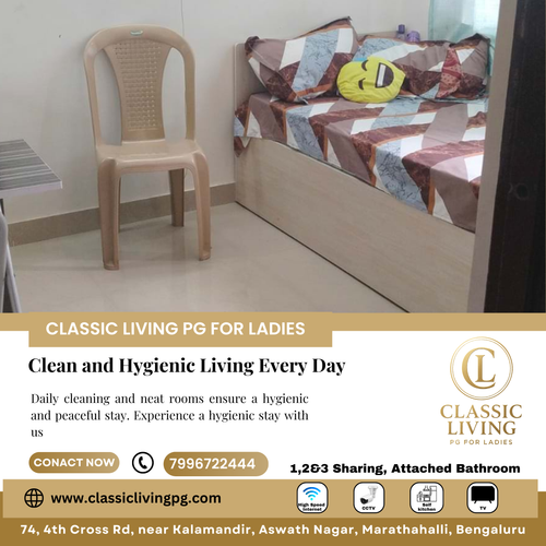 Classic Living PG for Ladies ensures hygiene daily cleaning and consistent maintenance..png