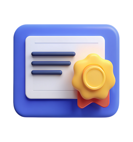 vecteezy education certificate 3d asset 46902501.png