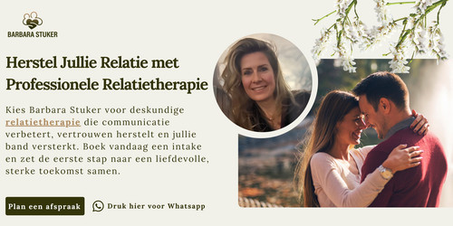 Kies Barbara Stuker voor deskundige relatietherapie die communicatie verbetert, vertrouwen herstelt en jullie band versterkt. Boek vandaag een intake en zet de eerste stap naar een liefdevolle, sterke toekomst samen.

https://barbarastuker.com/