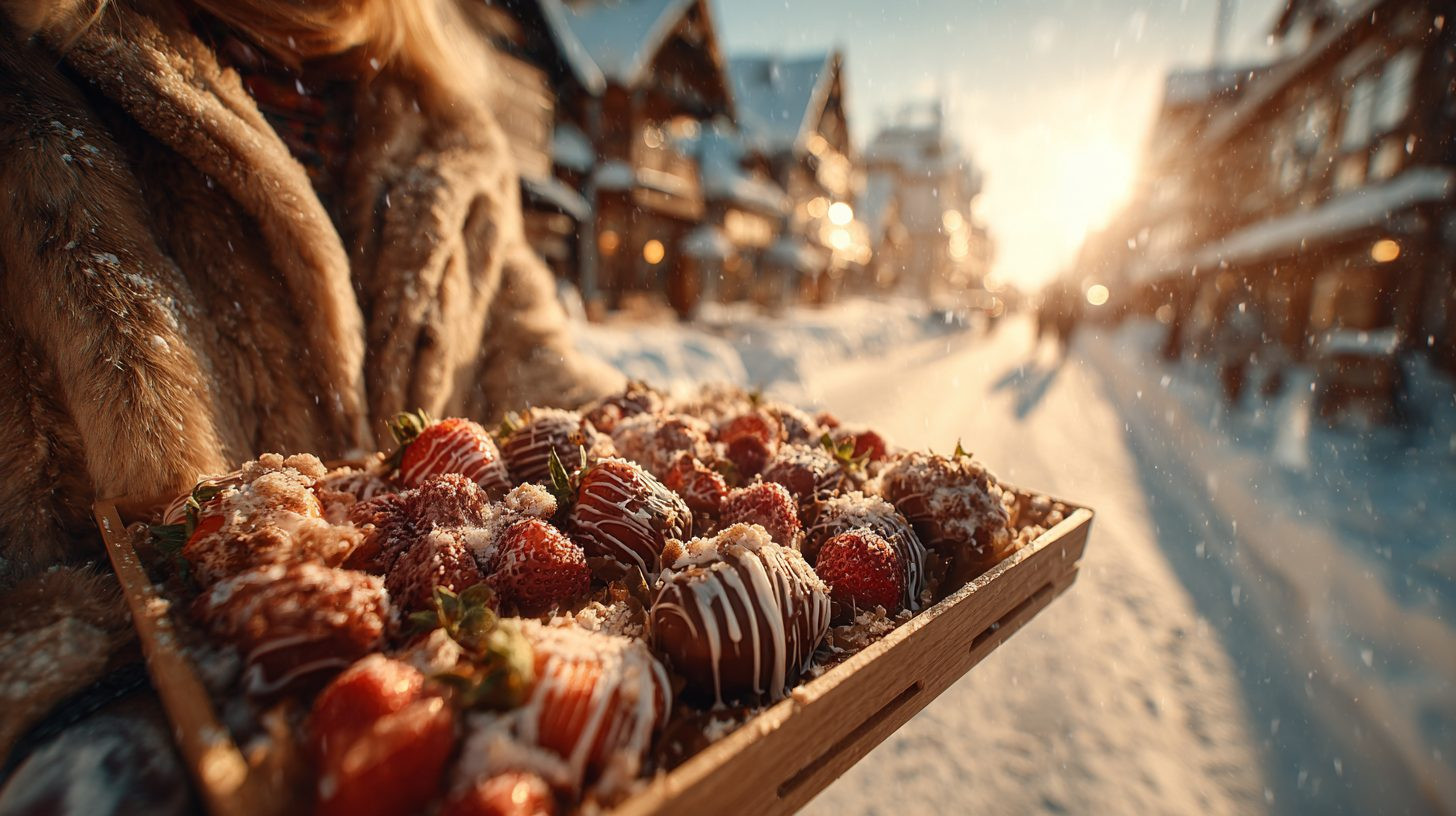 Доставка набора клубники в шоколаде в Томске