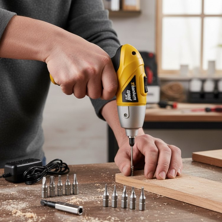 Parafusadeira Elétrica Titanium Speed Pró Bivolt C/ 11 Bits