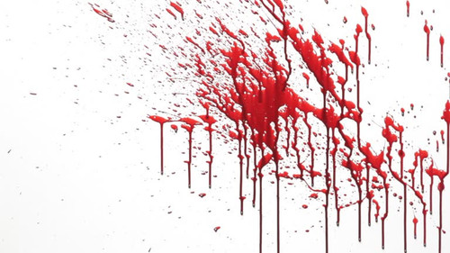 Real blood splash (practical effects no cgi). White background is easy to blend in 2D, 3D compositio.jpg