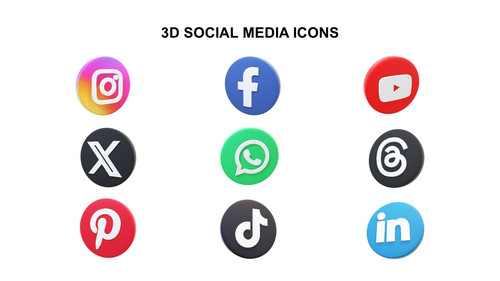 Free 3D Social Media Icons Colorful PowerPoint Template.jpg