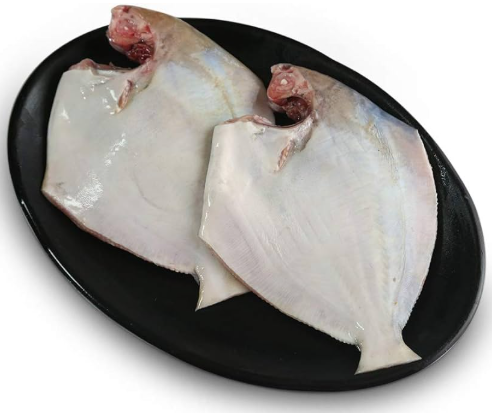 White Pomfret/WhiteAvoli (ആവോലി),500g Whole Cleaned,(3/4pc)