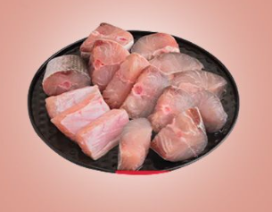 Shark Skinless Curry Cut(May Include Head Pieces),1Kg,Gross Weight Before Cleaning/Cutting