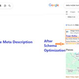 Before and After Meta Title and Schema Optimization Delta