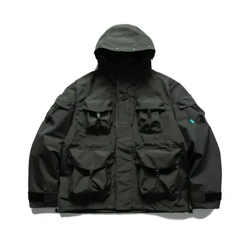 Techwear UK Black Blue Cargo Jacket Men Side View 1080x.png.webp