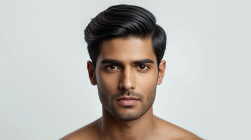 Hyperrealistic portrait of a North Indian male with Side Swept Hair, front facing, clean white backg.jpg