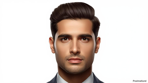 Hyperrealistic portrait of a North Indian male with Side Swept Hair, front facing, clean white backg.jpg