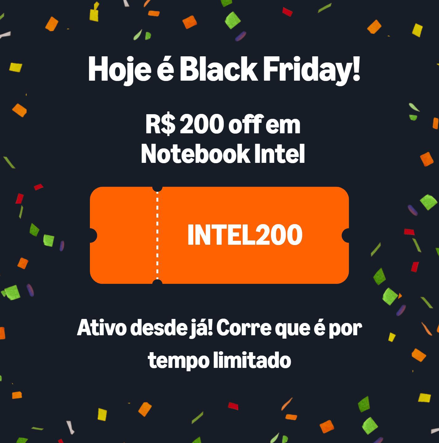 R$ 200 off em Notebooks Intel na Amazon