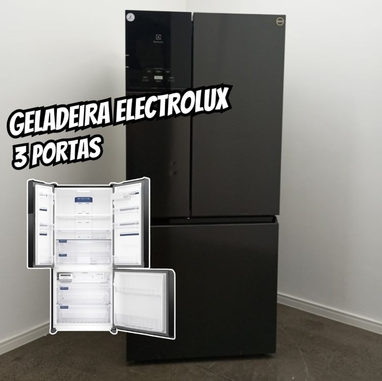 Geladeira Electrolux Multidoor Efficient Com Autosense e Inverter 590 l Black Inox Look (IM8B)