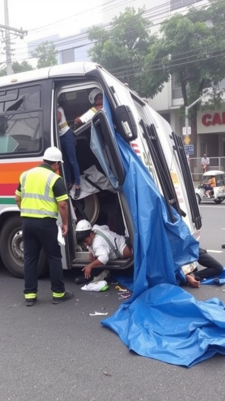 9 injured in bus crash in Manila